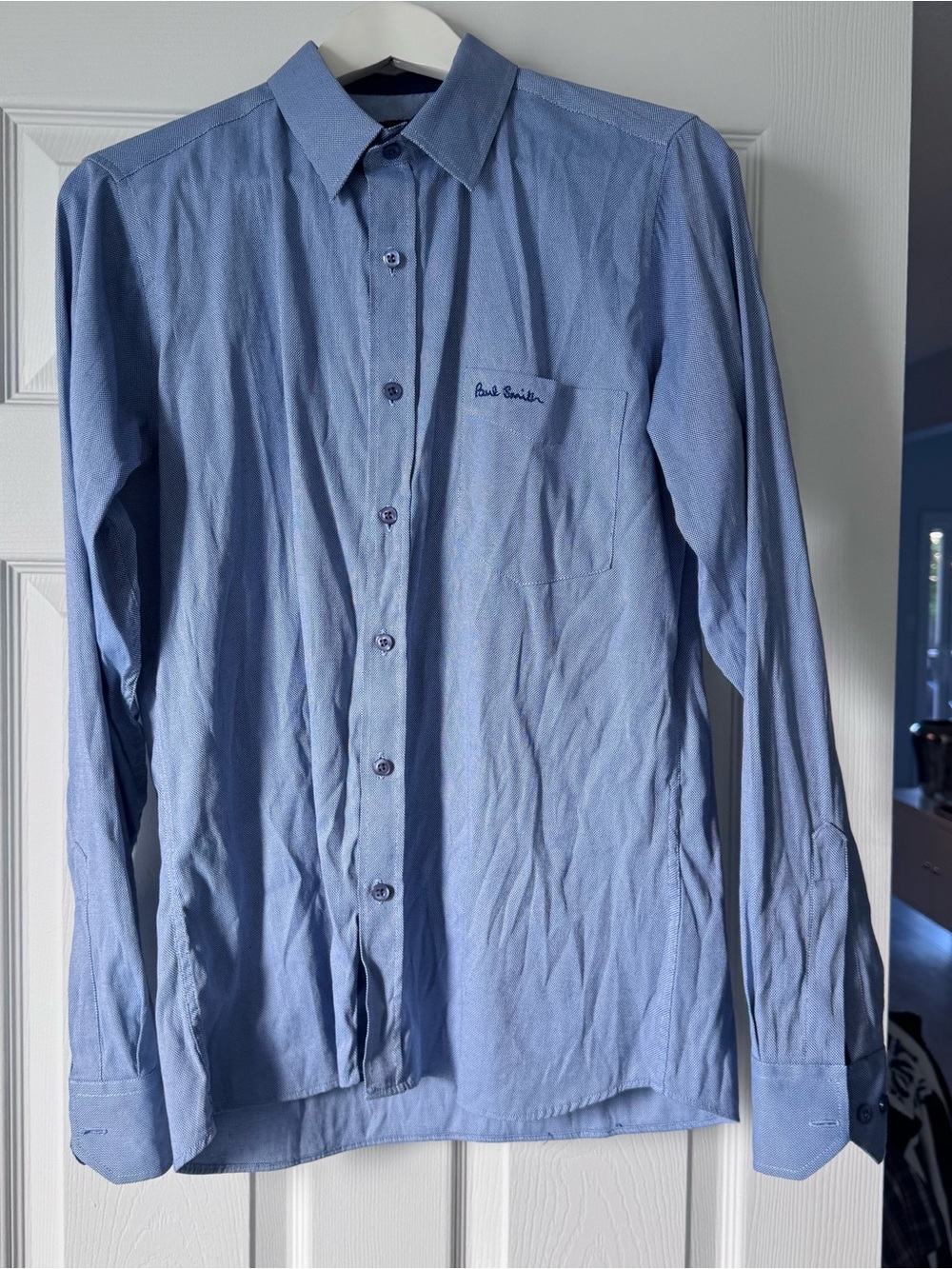 Paul Smith Men’s Light Blue Long-Sleeve Dress Shirt